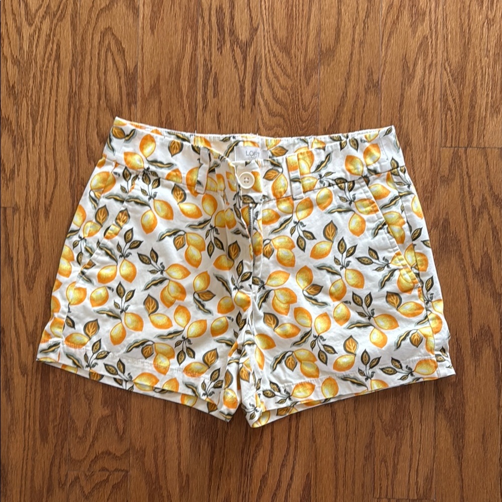 LOFT Lemon Pattern High Waist Women's Shorts